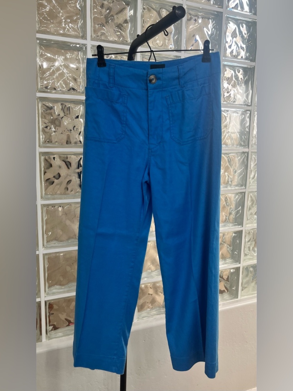 Maeve Colette Blueish turquoise cropped linen pants size 27 - Picture 3 of 6
